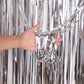 Metallic Tinsel Foil Fringe Curtains Photo Backdrop Glitter Streamers Foil Fringe Backdrop Curtain for Xmas Wedding Background