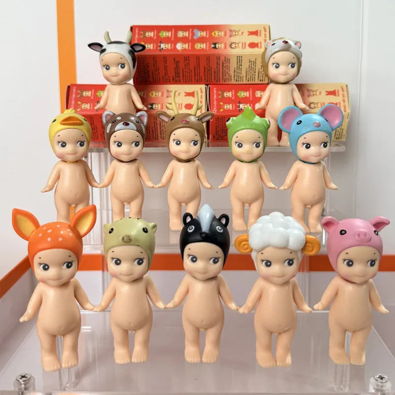 Mini Angel Blind Box Toy – Animal Standing Series (Vol. 2): Cute Figurines for Desktop Decoration – Birthday or Christmas Gift