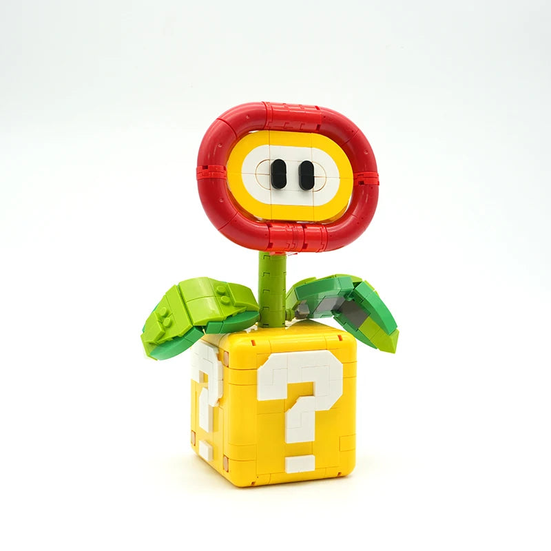New Creative Flame Flower Building Blocks MOC DIY Potted Plant Model Desktop Decor Birthday Christmas Gifts Carnivorous Plant