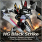 41 HG 1/144 Black Strike Mecha with Wing Backpack & Equipment Parts, Assembly Model Kit, Collectible Decor & Gift for Boys