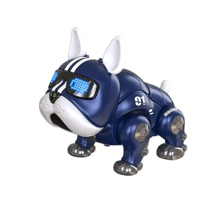 Dance Music Bulldog Robot Intelligent Interactive Dog with Light Kids Toy Early Educational Toy for Baby Boys Girls Gift