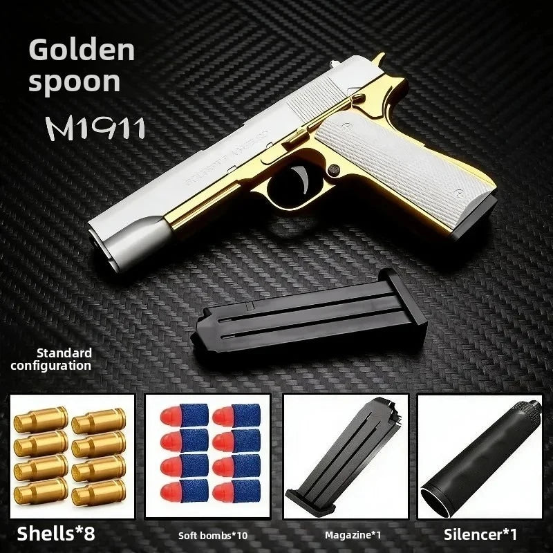 2026 Newest Shell Ejecting Airsoft Pistol Soft Bullet Toy Gun Children Armas Shoot Outdoor Game Boys Gift