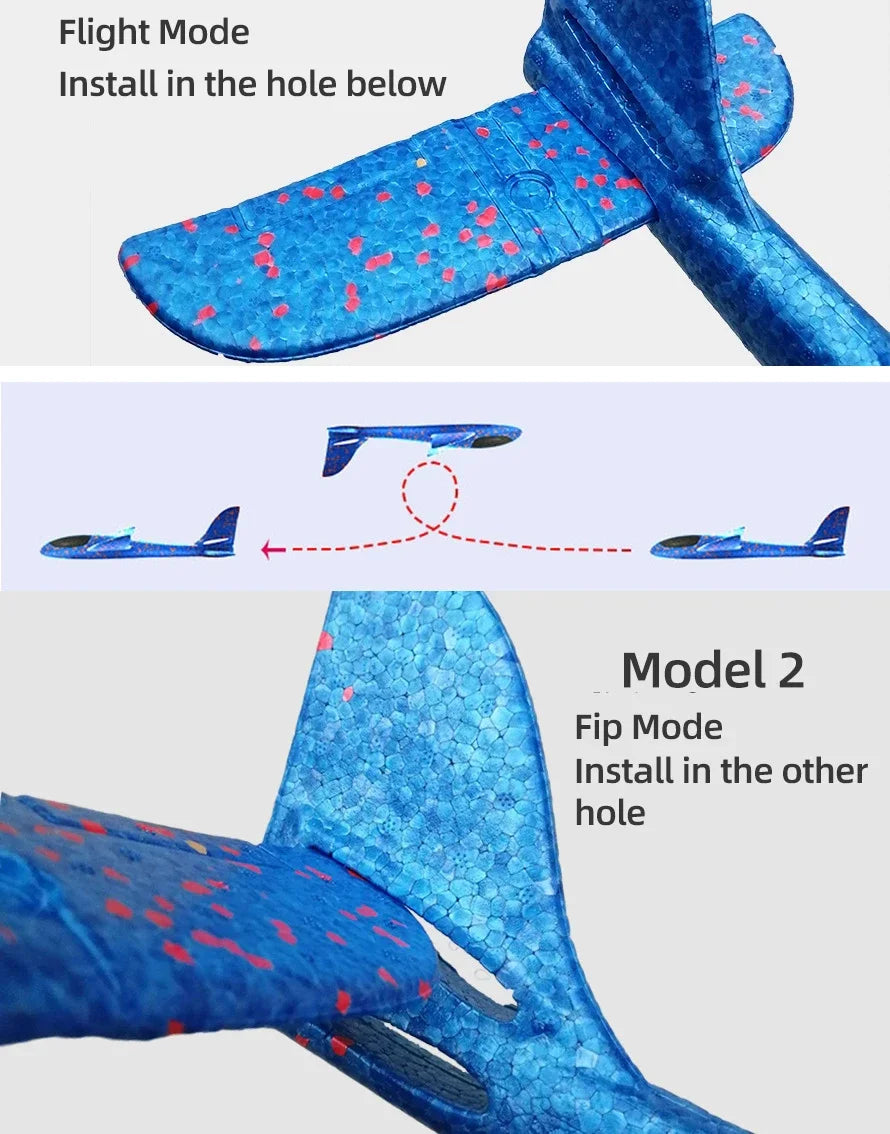 50CM Big Foam Plane Glider Hand Throw Airplane Light Inertial EPP Bubble Planes Outdoor Launch Toys for Gift
