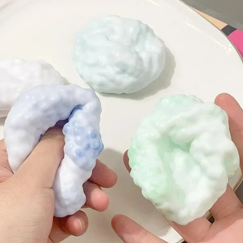Shapeable Vacuum Squishies Sand Ball Stress Ball Noisy Ball Desktop Soothing Toy Squeezing Ball Grape Crunchy Squishy Gifts New