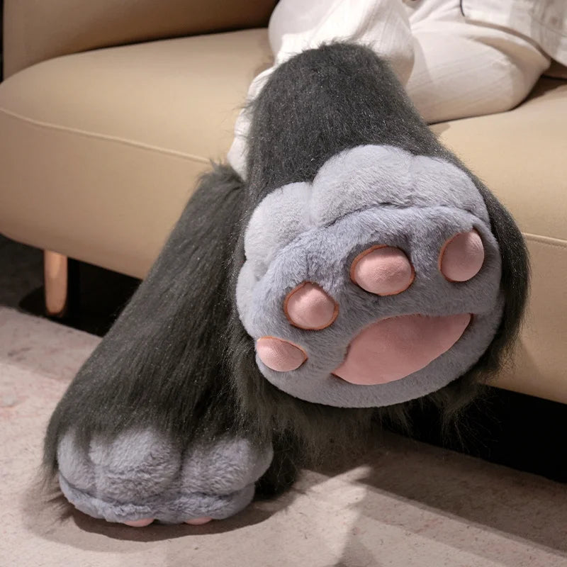 Kawaii Plush Furry Cat Claw Gloves Bird wings Faux Fur Fox Paws Mittens for Halloween Cosplay Costume Accessories Gloves