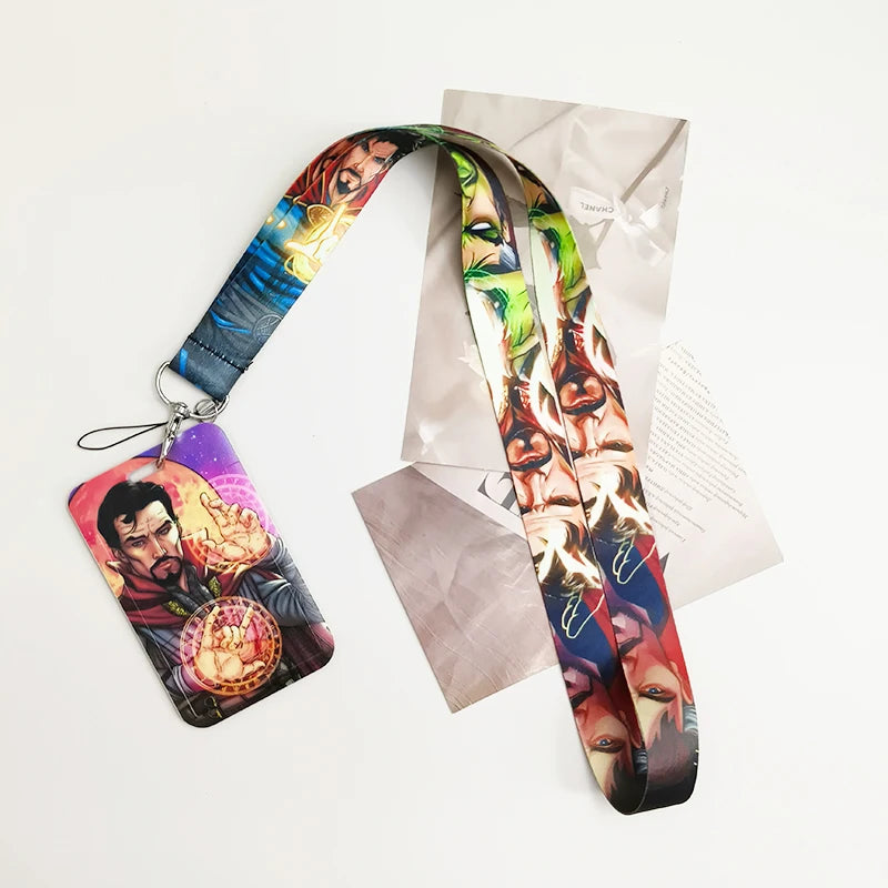 American Anime Credential Holder Movie Lanyards for Key Neck Strap Card Badge Gym Keychain Keyring Accessories Gifts