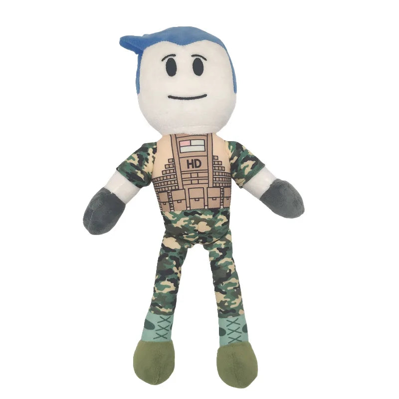 NEW 35cm Hot Game Roblo Plush Toys Doll Captain Camouflage Boy Halloween Soft Stuffed Toy Baby Kids Birthday Gift