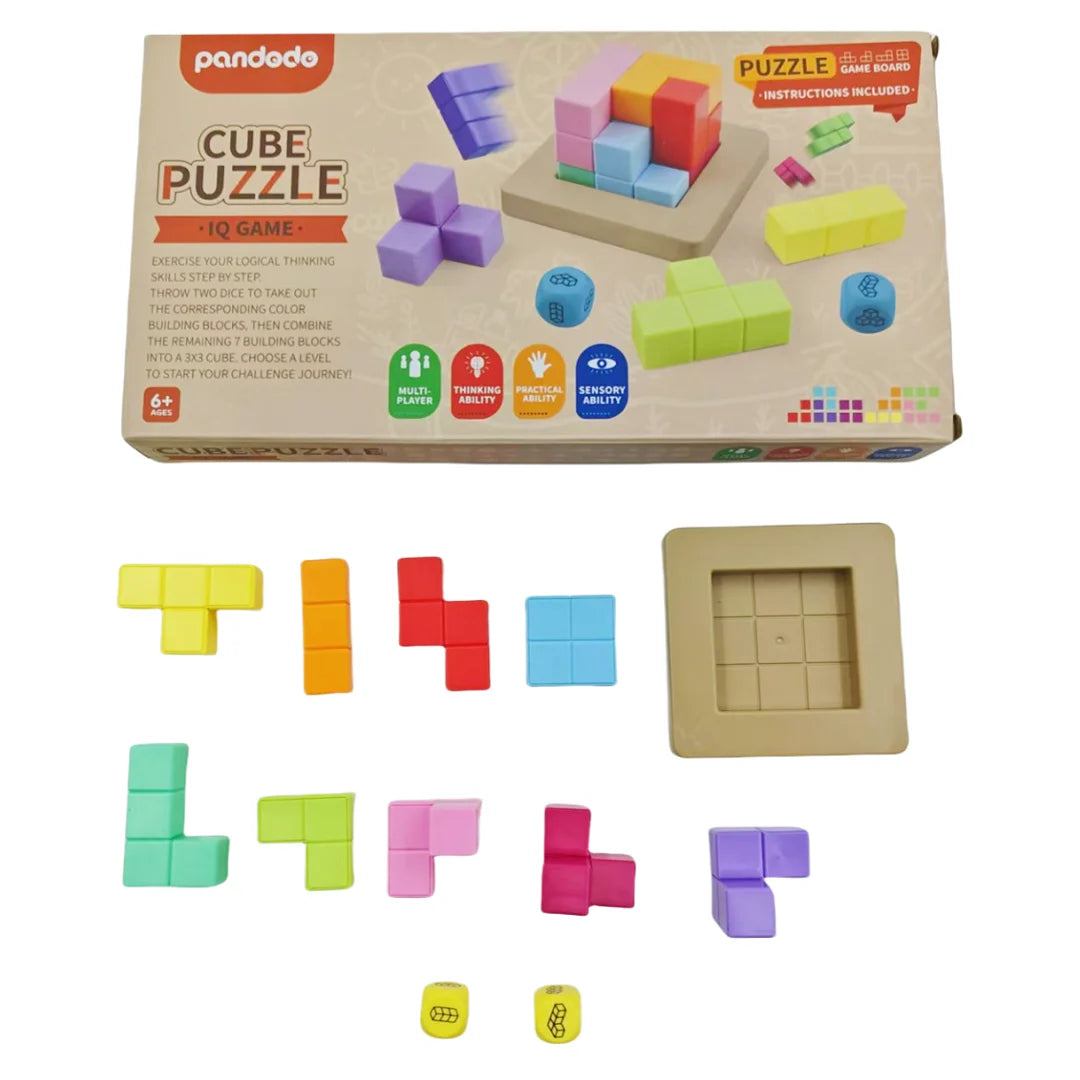 Creative Cubes, Educational Board Game, Multi-Level Difficulty for Logical Thinking Training, Ideal Game for Family Gatherings, Gift Items