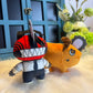 12cm Anime Chainsaw Man Dolls Plush Toy Cartoon Pochita Orange Dog Pillow Stuffed Soft Toy for Kids Birthday Gift