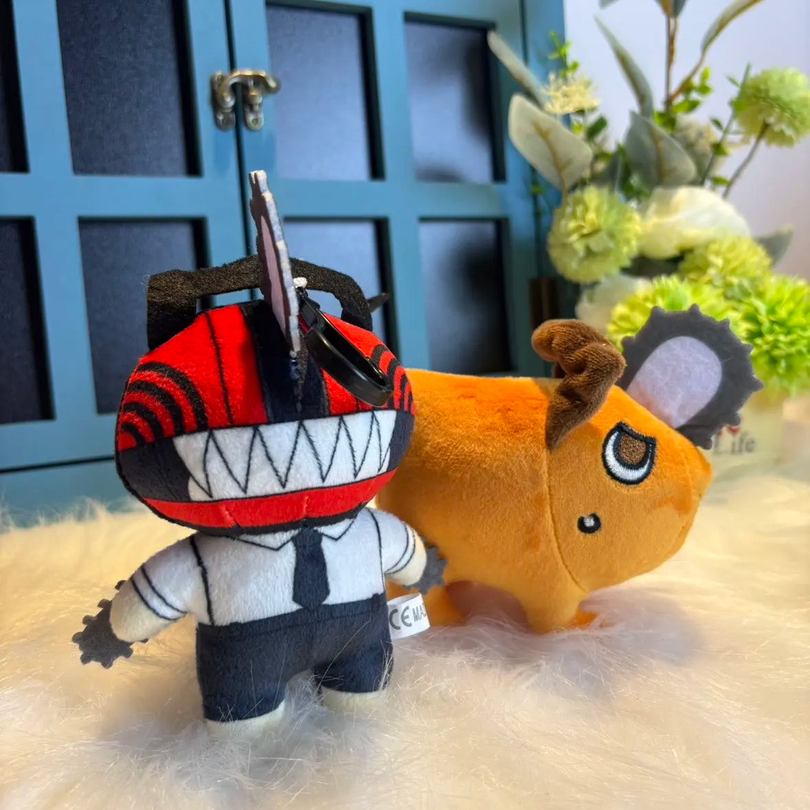 12cm Anime Chainsaw Man Dolls Plush Toy Cartoon Pochita Orange Dog Pillow Stuffed Soft Toy for Kids Birthday Gift