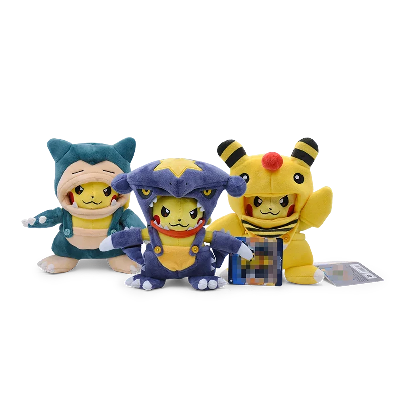 Eevee Pikachu Cosplay Plush Toys Charizard Peluche Lucario Pikach Stuffed Animal Doll Plushies Cute Cartoon Gift Cartoon Dolls