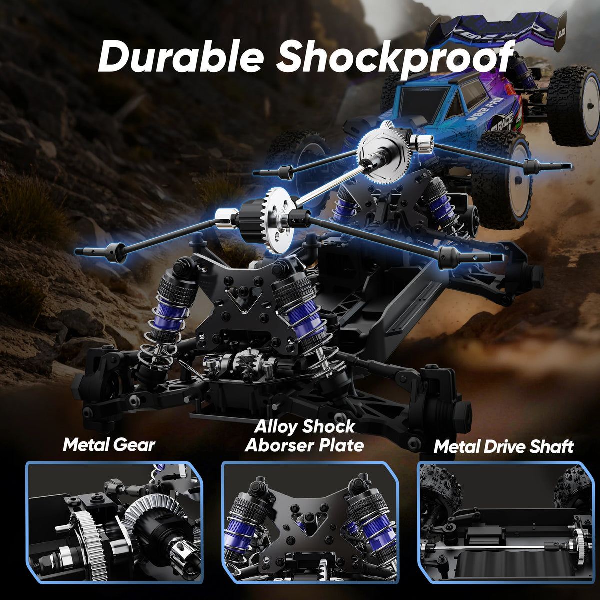 JIUSI 1/12 4WD WB12 Pro Rc Car 4x4 Off-Road Rc Truck Brushless 3600KV 80km/h High-Speed 2.4G Remote Control 3S 35C 2200mAh Toy Car Rc Cars For Adults Local Shipping From US
