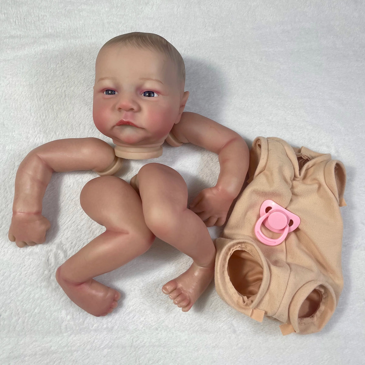 19Inch Already Painted Reborn Doll Kit Levi Awake 3D Painted Skin High Quality Unassembled Handmade Reborn Baby Doll Parts