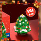 HUIQIBAO Children Mini Christmas Tree Santa Claus Model Micro Bricks Building Block DIY Snowman Elk Bricks Toys for Adult Gift