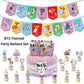 BT21 Party , Birthday Flag Raising and Balloon Decoration Set, Birthday Party and Holiday Supplies