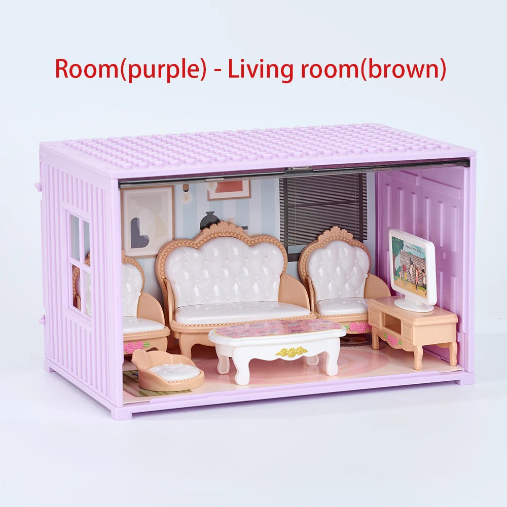Simulation kitchen Toys 1 12 Scale Dollhouse Furniture Container Miniature Bathroom Bedroom Living Room Scene Decoration