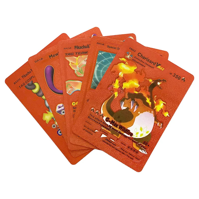 81-15Pcs Pokemon Cards Gold Silver Vmax GX Card Collection Battle Trainer Card Spanish English French Child Toys Christmas Gifts