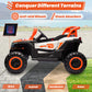Joyracer 24 Volt Ride on Toys with Remote, 4WD Power UTV Wheels with 800W Motors, Bluetooth, Spring Suspension, LED Light, 3 Speeds, Black