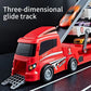 Pop-up Container-Style Truck Engineering Vehicle, Racing Toy, Children's Toy Push-Pull Vehicle Equipped with 6 Alloy Wheels, Chi