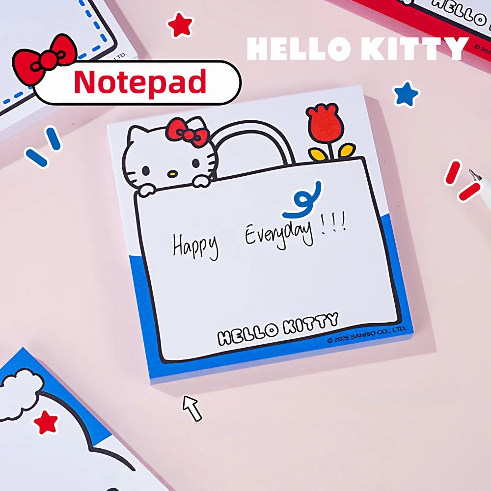 Genuine Sanrio Anime Hello Kitty Cartoon Memo Pad KT Cat Memo Pad Handbook Notepad Women Birthday Gifts