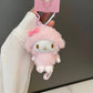 Kawaii Sanrios My Sweet Piano Plush doll Keyring Cartoon My Melody Stuffed Toys Pendant Cute Pink Sheep Piano Keychains Gifts