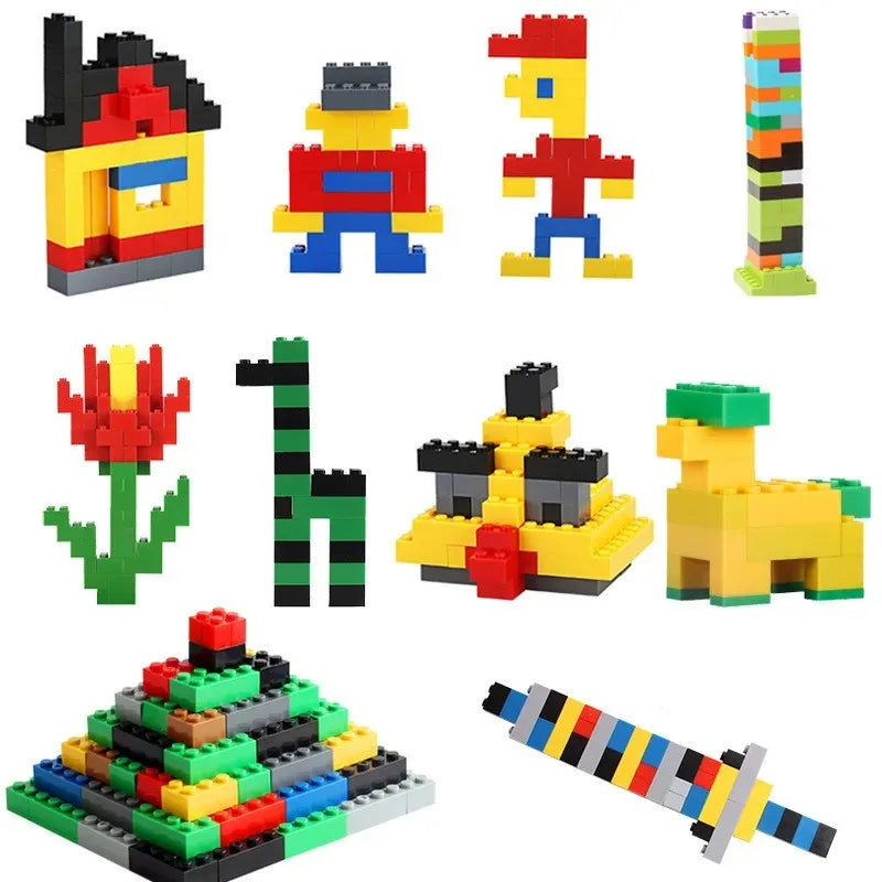 300/500/1000 DIY Creative Building Blocks Bulk Set Urban Classic Blocks Assembled Birthday Gift Children's Educational Toys
