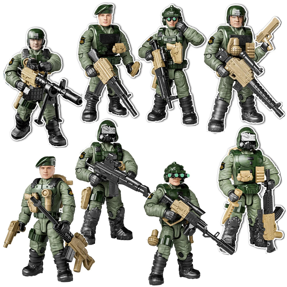 Military Army Soldiers World War SWAT Polices Soldiers Special Forces Model Assembly Building Blocks Bricks Toys Gift ﻿