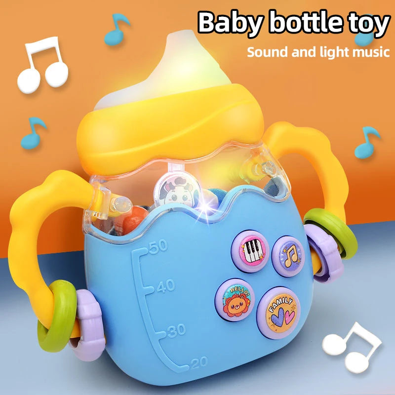 Baby Bottle Rattle Jigsaw Puzzle Toy, Suitable for Early Education. Cute Baby Toy. Bottle Nipple. Children's Day Gift. Baby-Frie