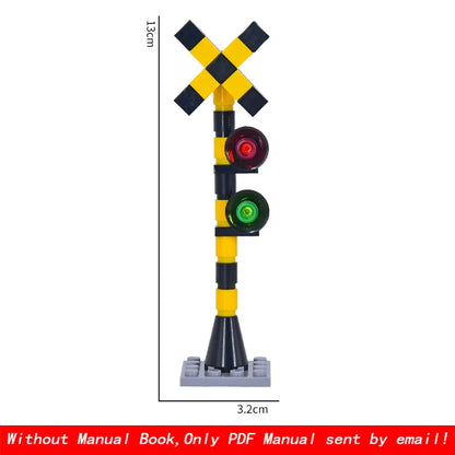 City Trains Flexible Tracks Forked Straight Curved Soft Rails Track Switch Building Block Bricks Kids DIY Technical Creative Toy