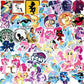 50/100pcs Cartoon Anime Cute My Little Ponyy Color Phone Case Water Cup Girl Hand Account Sticker