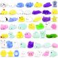 20 Pcs Random Cute Animals Vent and Relieve Stress with Toys and Small Gifts Soft Rubber Animal Pinching