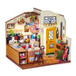 Rolife DIY Miniature House Kit Cozy Kitchen 3D Wooden Puzzle Dollhouse Building Model Kit for Home Decor Gift for Adults Friends