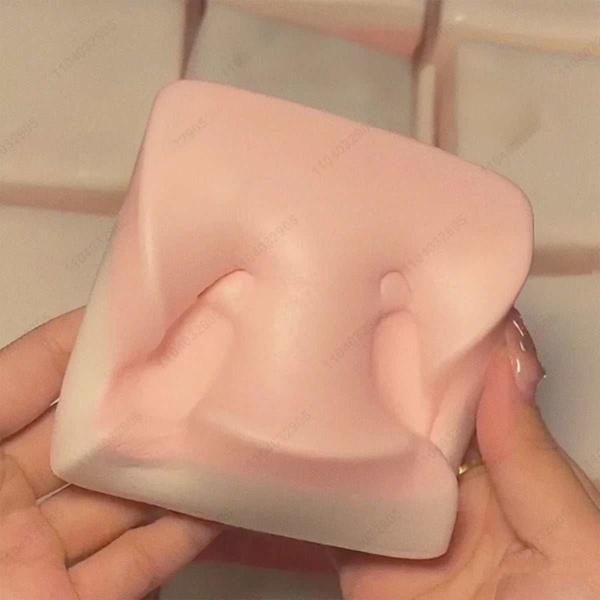 Squishy Double-Sided Sticky Rice Cake Pink Slow Rising Rice Cake Squishy Slow Rebound Cake Bread Stress Release Hand Relax Gift