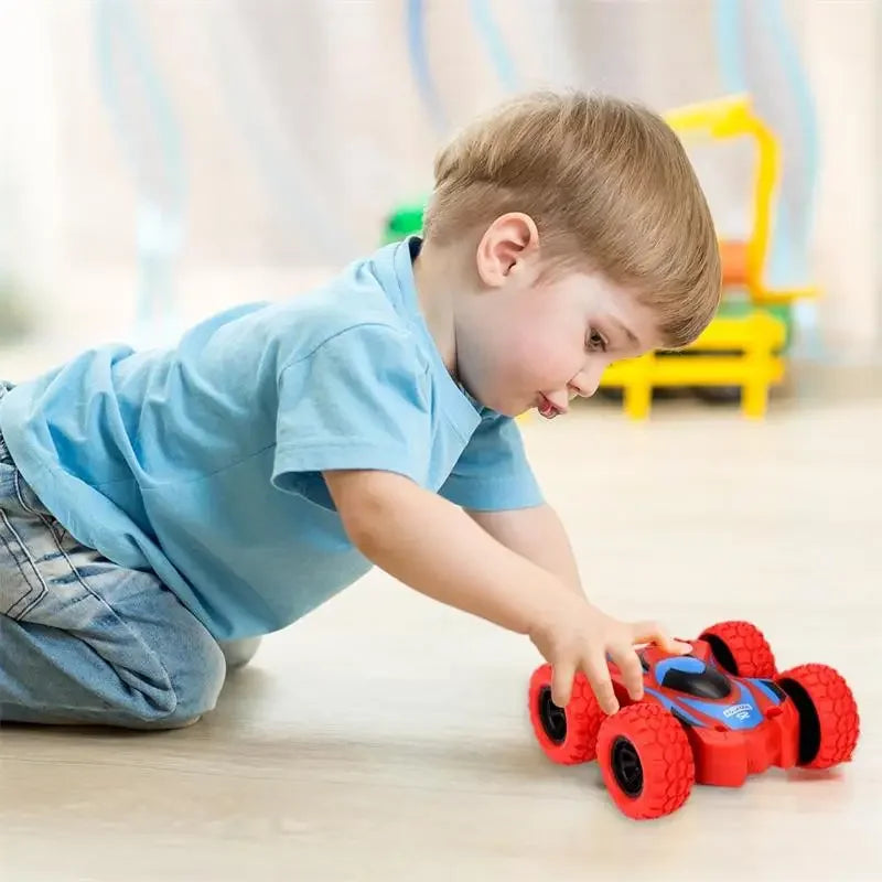 Creative Pull Back Car Double-Side Vehicle Inertia Safety and Fall Resistance Shatter-Proof Model for Kids Children's Toys Car