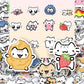 72PCS Line Kitten Daily Graffiti Sticker Cute Cat Cartoon Decal for Laptop Phone Guitar Cup Skateboard Waterproof Sticker