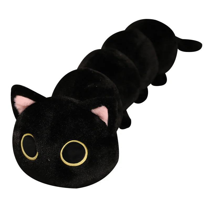 Giant Cute Soft Cat Plush Sleep Long Pillow Cushion Kawaii Black Cat Soft Plush Toys Gift
