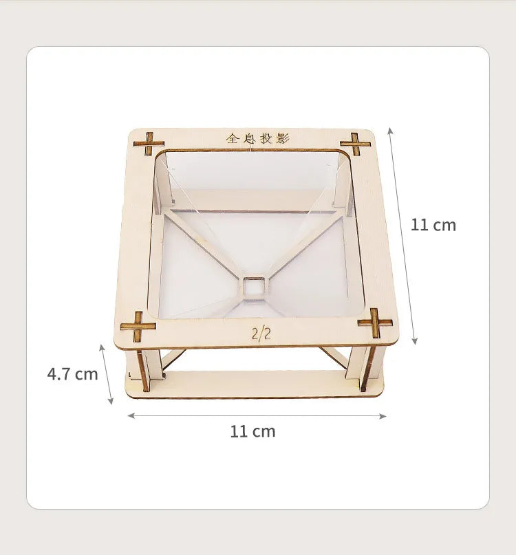 3D Holographic Projection DIY Model Kit - Science & Education Building Toy for Children Kids Gift Toy