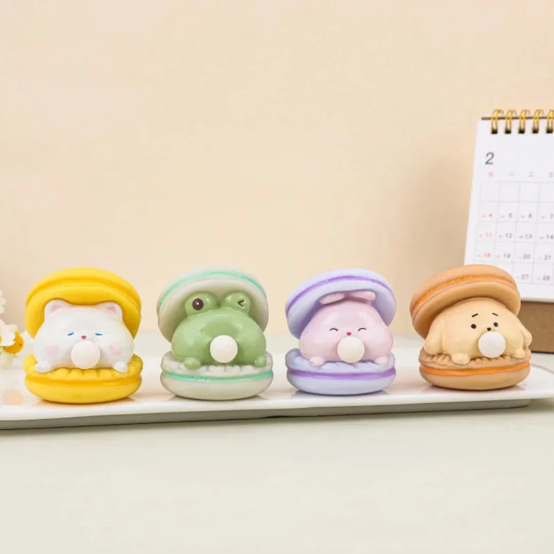 Creative Spit Bubble Burger Squishy Toy Cute Macaron Cartoon Stress Relief for Adults Office Vent Prank Desktop Decor Ornaments