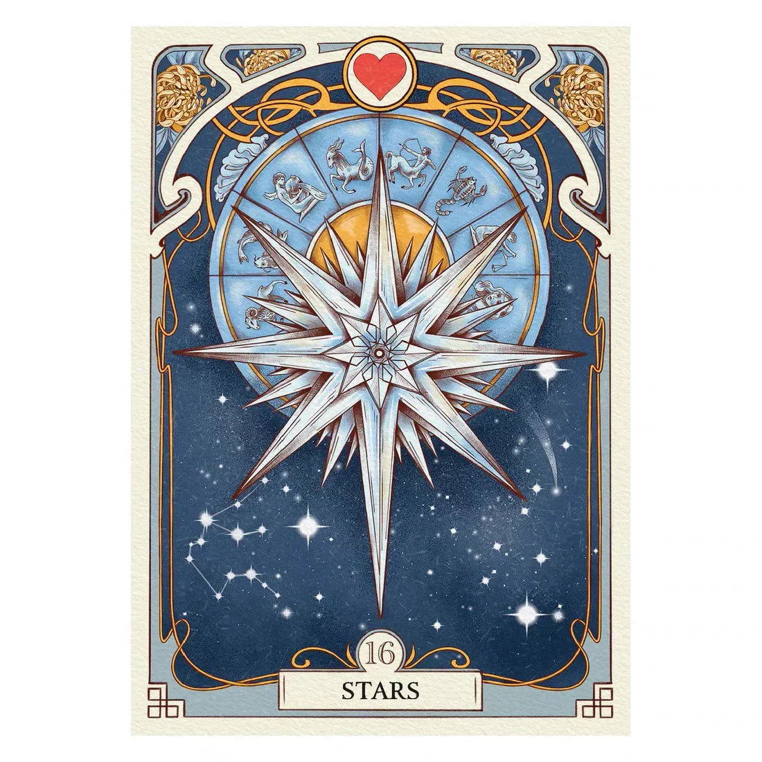 Art Nouveau Floral Romantic Oracle Cards 37Pcs English Divination Deck For Party Table Game