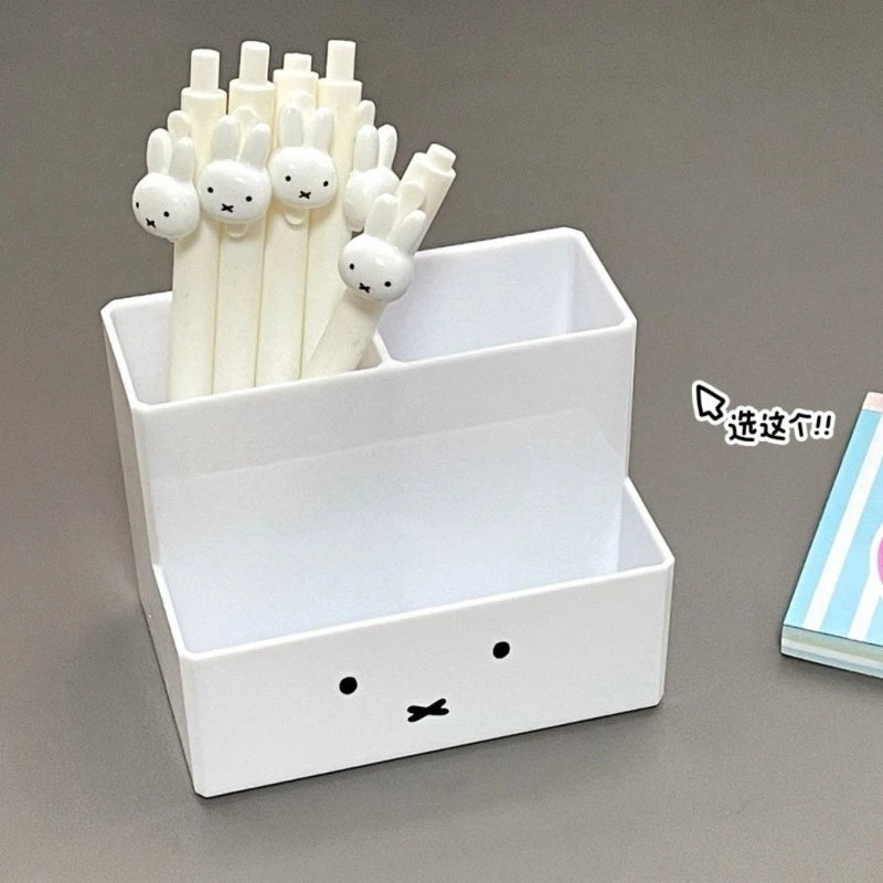 Simple Miffy Rabbit Sweet and Cute Creative Cartoon Pattern Plastic Pen Holder Desktop Fashionable Miscellaneous Storage Box