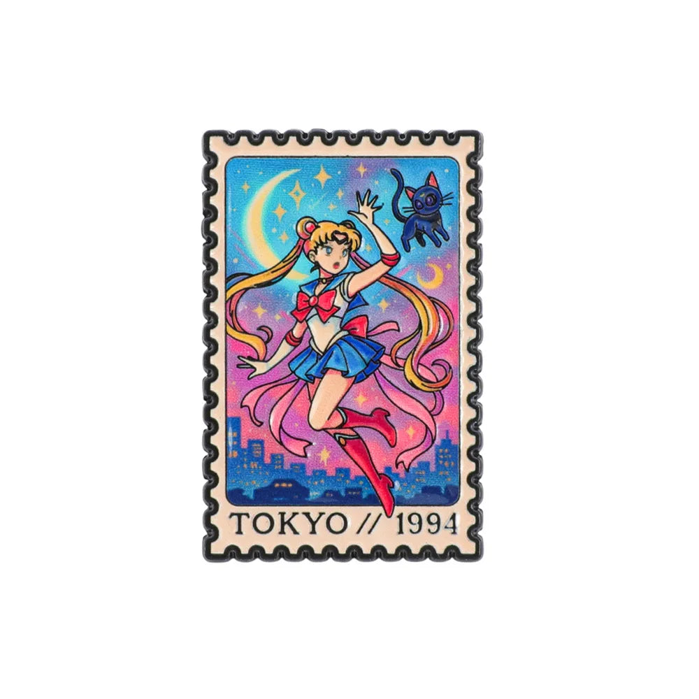 Anime Magical Girl Backpack Pin, Men's Clothing Metal Enamel Badge, Toy Decoration Gift