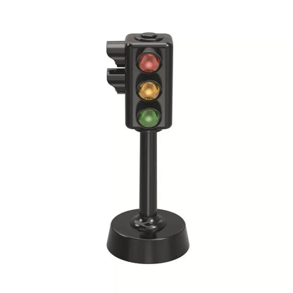 Mini Traffic Light Toy with Sound LED Road Block Puzzle for Kids Safety Education Children's Educational Game