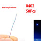 50pcs/bag 0402 0603 0805 1206 SMD Lamp Wired Micro Litz Led Pre-Soldered Chip Wired 30cm 3V DIY Railway Models Scenes Toy Light