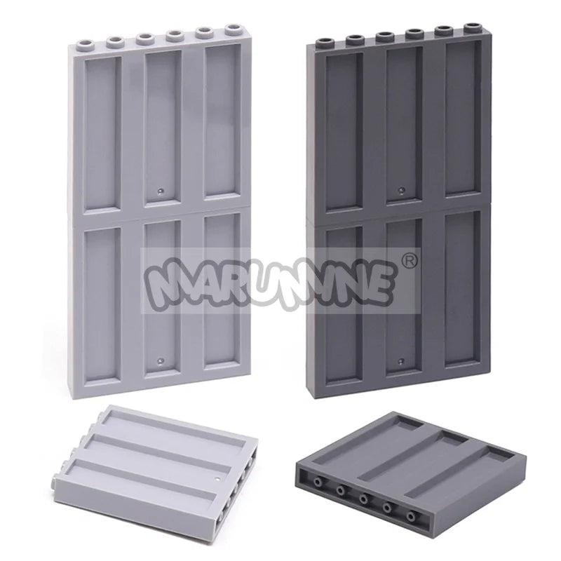 Marumine 30PCS 23405 Panel 1x6x5 Corrugated Plate MOC Model Kit Container Car Track Accessories Building Bricks Idea Parts