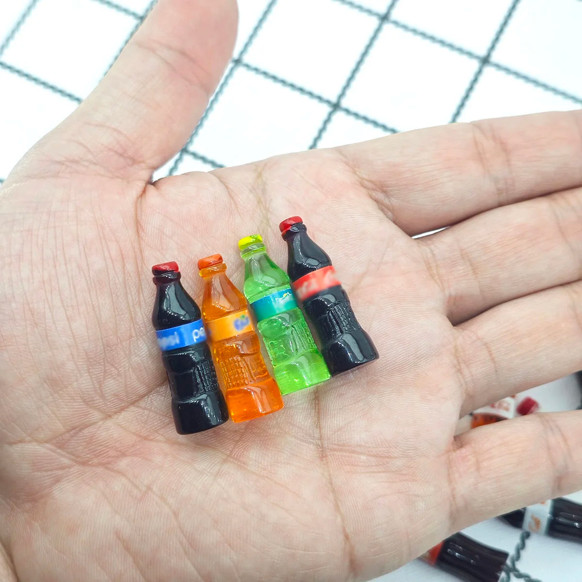 Dollhouse Miniature Sparkling water Drink Bottles Pretend Play Kitchen Game Party Toys