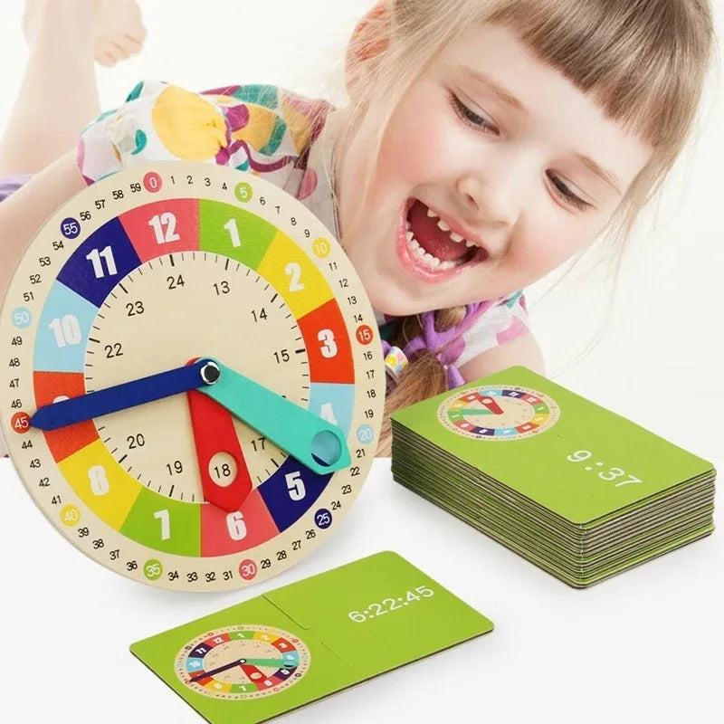 Clock model, mathematics, kindergarten clock teaching aids, children, primary school students, first and second grade, time cogn