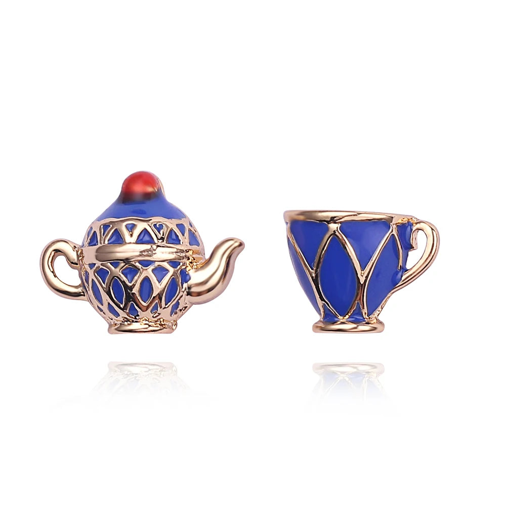 Tea Cup Charming Sweater Pendant Necklace for Women Plated Gold Choker Chain Necklace Simple Gothic Choker Accessories