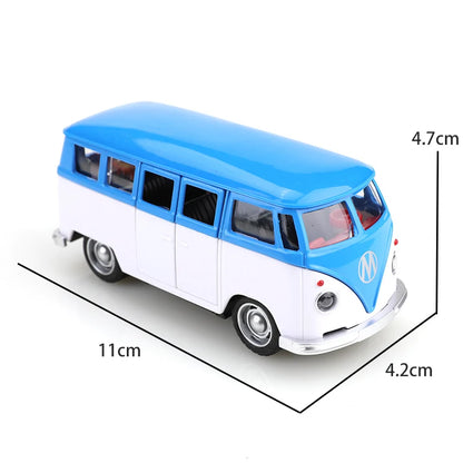 (bagged)1:38 Classical T1 Bus, Alloy Model Car, Simulated vehicle, children's alloy car, boy's toy model, car ornaments