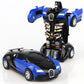 Mini 2 In 1 Car Toys One-key Transformable Car Toys Automatic Transforming Robot Model Car Diecasts Toy Boys Gifts Children Toy
