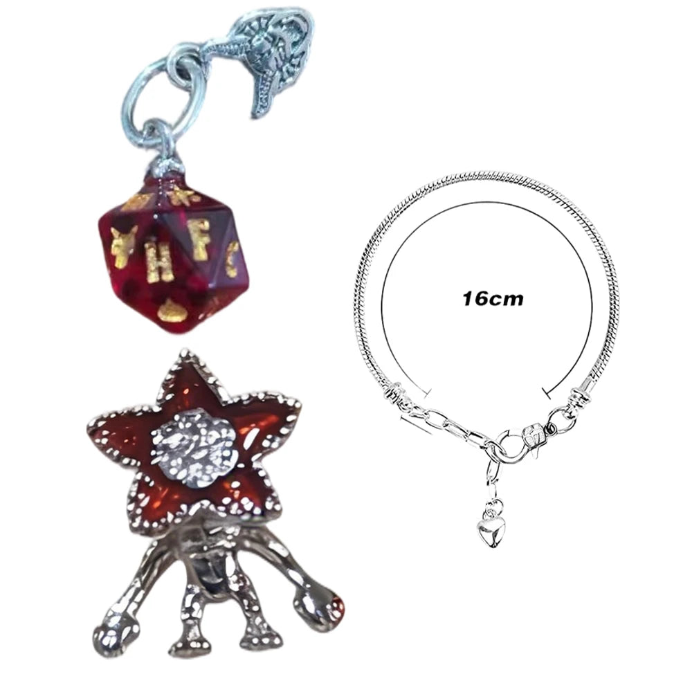 New Red Monster Flower Charm Bracelet 925 Sterling Silver Beaded DIY 2026 Trendy Fine Jewelry Adjustable Hypoallergenic
